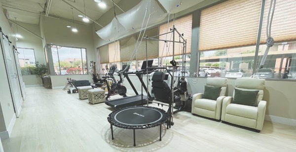 Inside the Shift Healing and Wellness. There are machines and equipment in this healing space